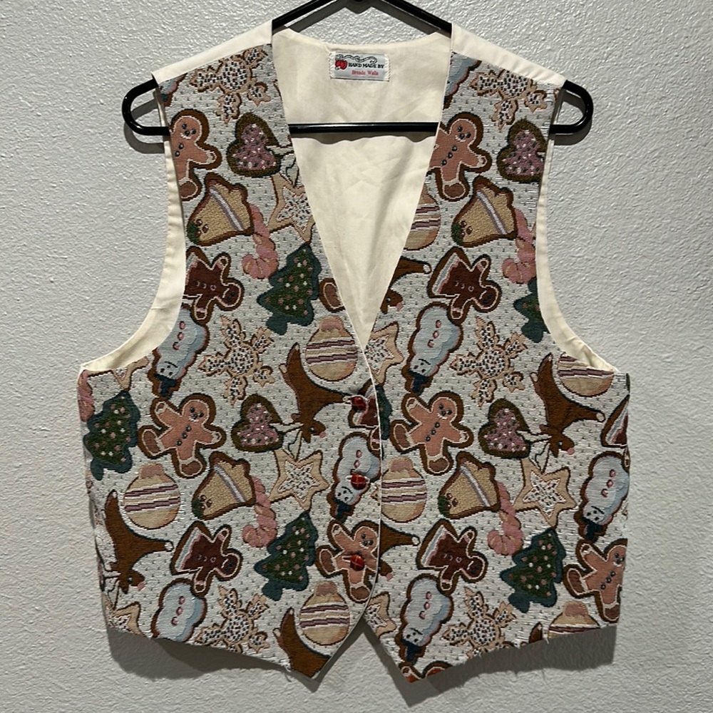 Vintage 90’s Handmade Tapestry Christmas Best Cookies Gingerbread